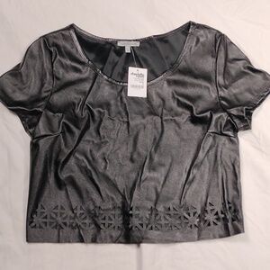 NWT Charlotte Russe women's faux leather large sized top